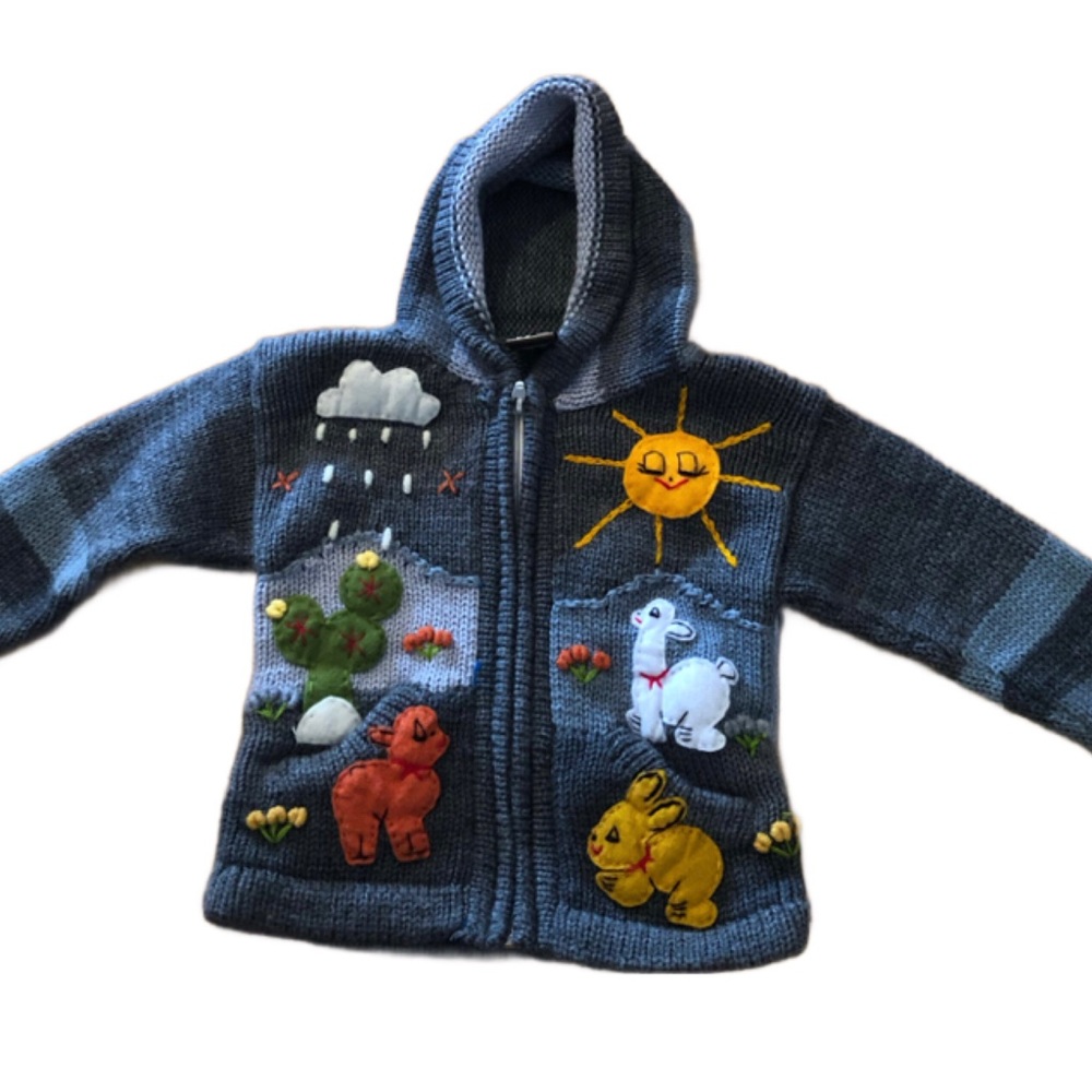 Hooded sweater. Animal themed. Size 2T.
